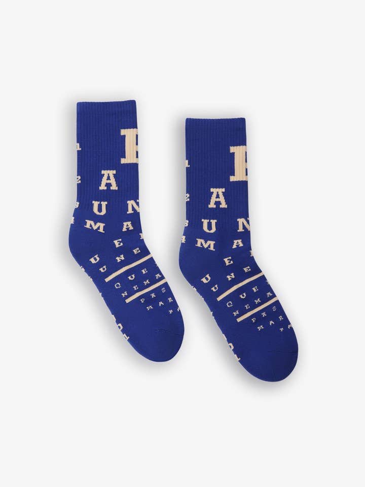 Pas Une Marque - Wholesale Socks - Unisex - Optique Socks (Purple / Beige)1