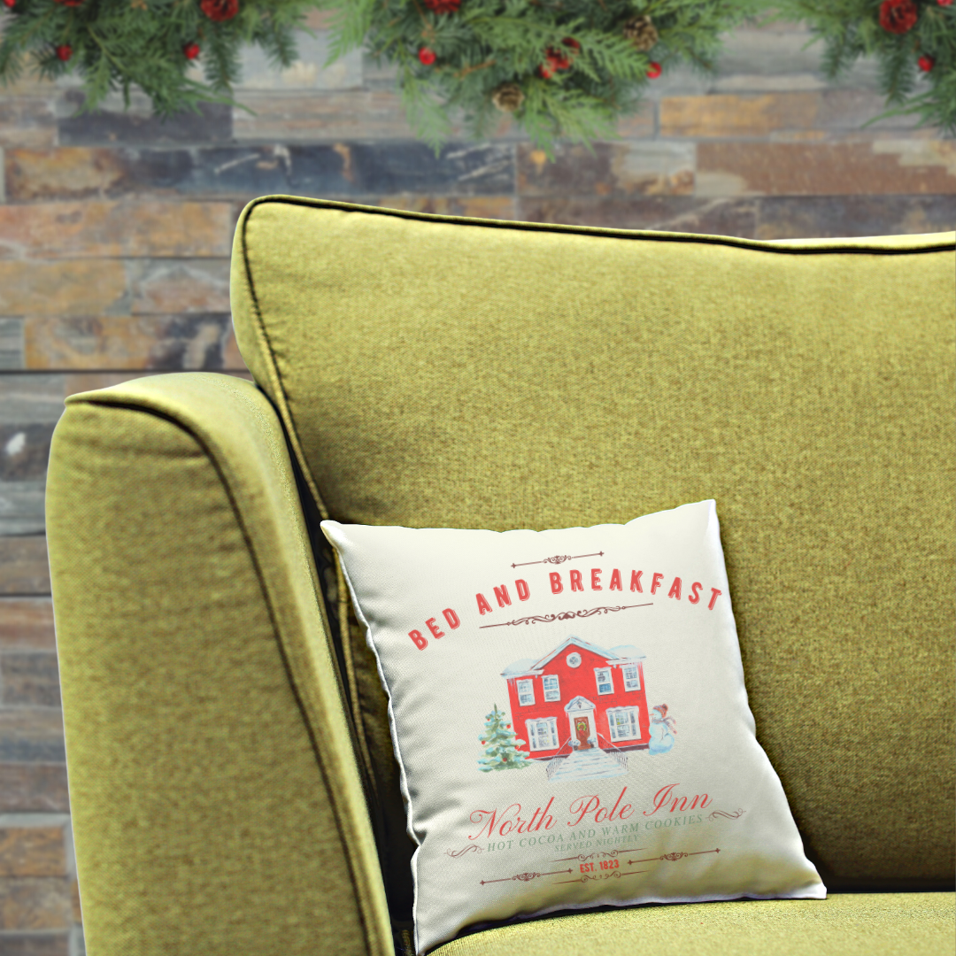 Go Charlotte - Wholesale Throw Pillow Cover - North Pole Inn Pillow Cover2