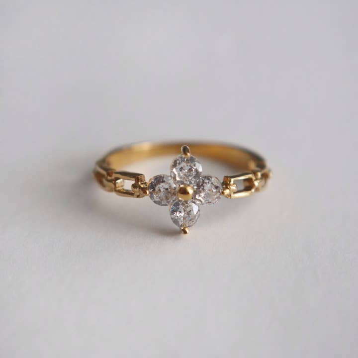 Clover Ring | Dainty Everyday Ring for wholesale by JESSA Jewelry