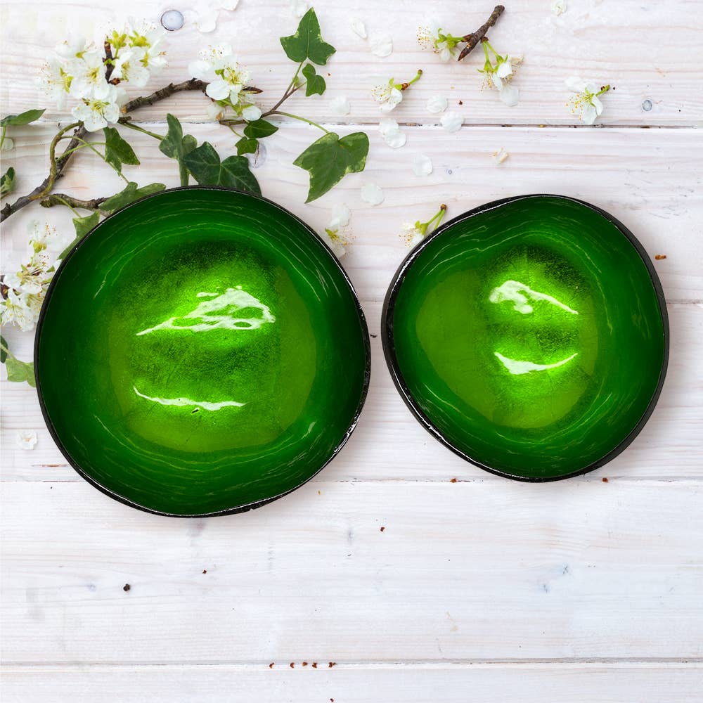 VIE - Wholesale Decorative Plate/Dish/Bowl - Hand-Painted Coconut Bowls, Lacquered, Set of 268