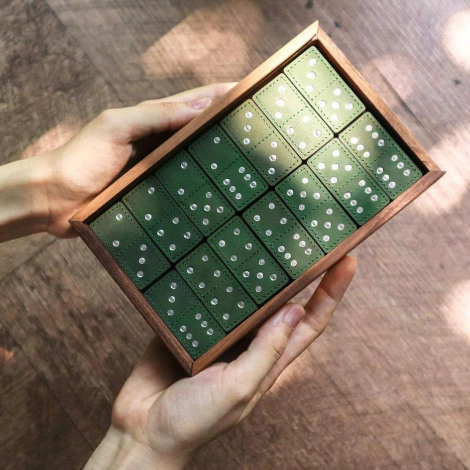 Blooh - Wholesale Dominoes - Handcrafted Leather Domino Set4