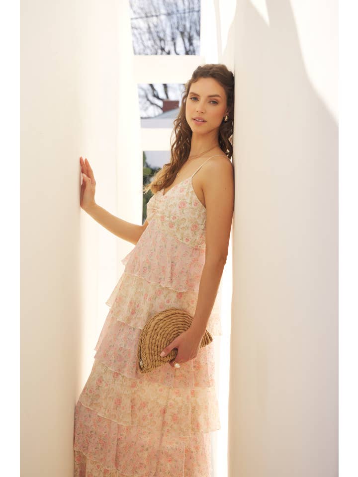 in february - Wholesale Dress - Women's - DEFINITION OF SEASONLESS FEMINITY FLORAL TIERED MAXI DRESS9