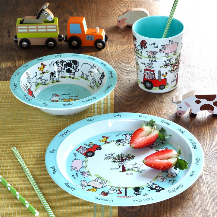 Tyrrell Katz - Wholesale Dinner Plate - Kids & Baby - Kids Farm Melamine Plate