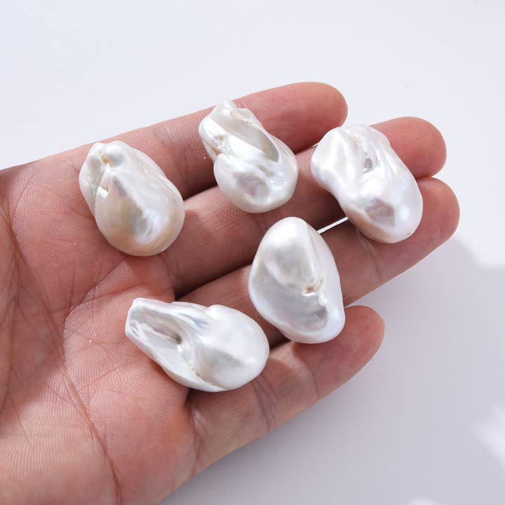 findings4uGem - Wholesale Beaded/Pearl Necklace - AAA Natural Freshwater Cultured Baroque Pearl Beads, FWP006