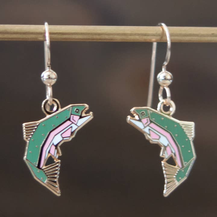 Boucles d'oreilles Rainbow Tr pour la vente par Prairi Lu Studio