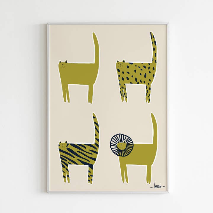 Affiche « Big Cats » pour la vente par beeb