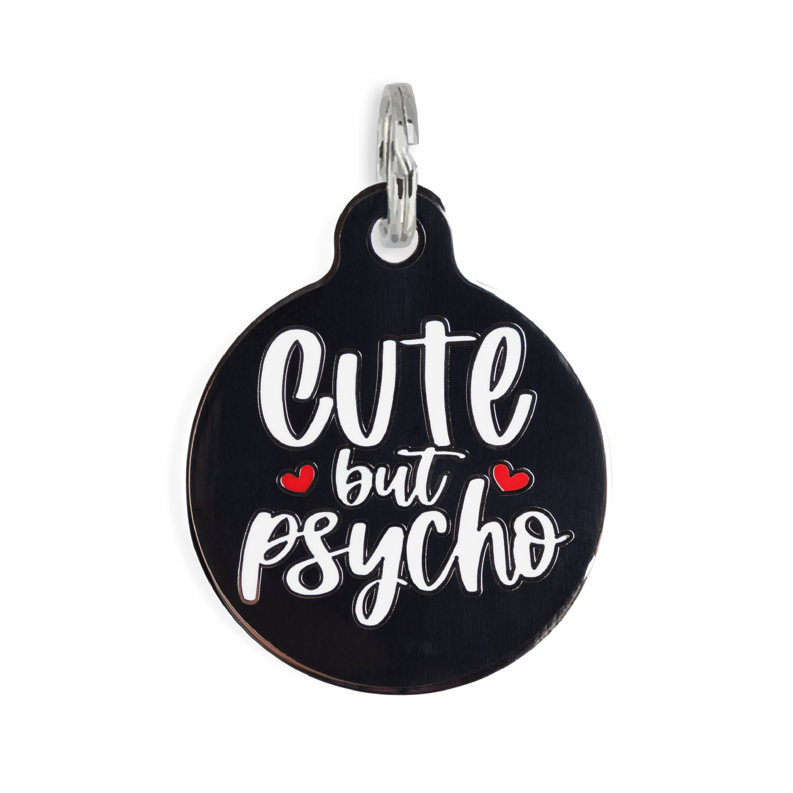 Bad Tags - Wholesale Pet Identification Tag - Dog - Enamel Pet Tag Charm with Scannable ID - Cute but Psycho 9