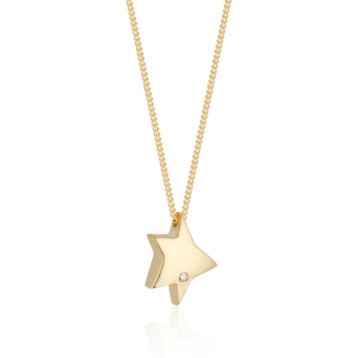 Étoile Medium Necklace with Diamond for wholesale by Serena Van Rensselaer Jewelry