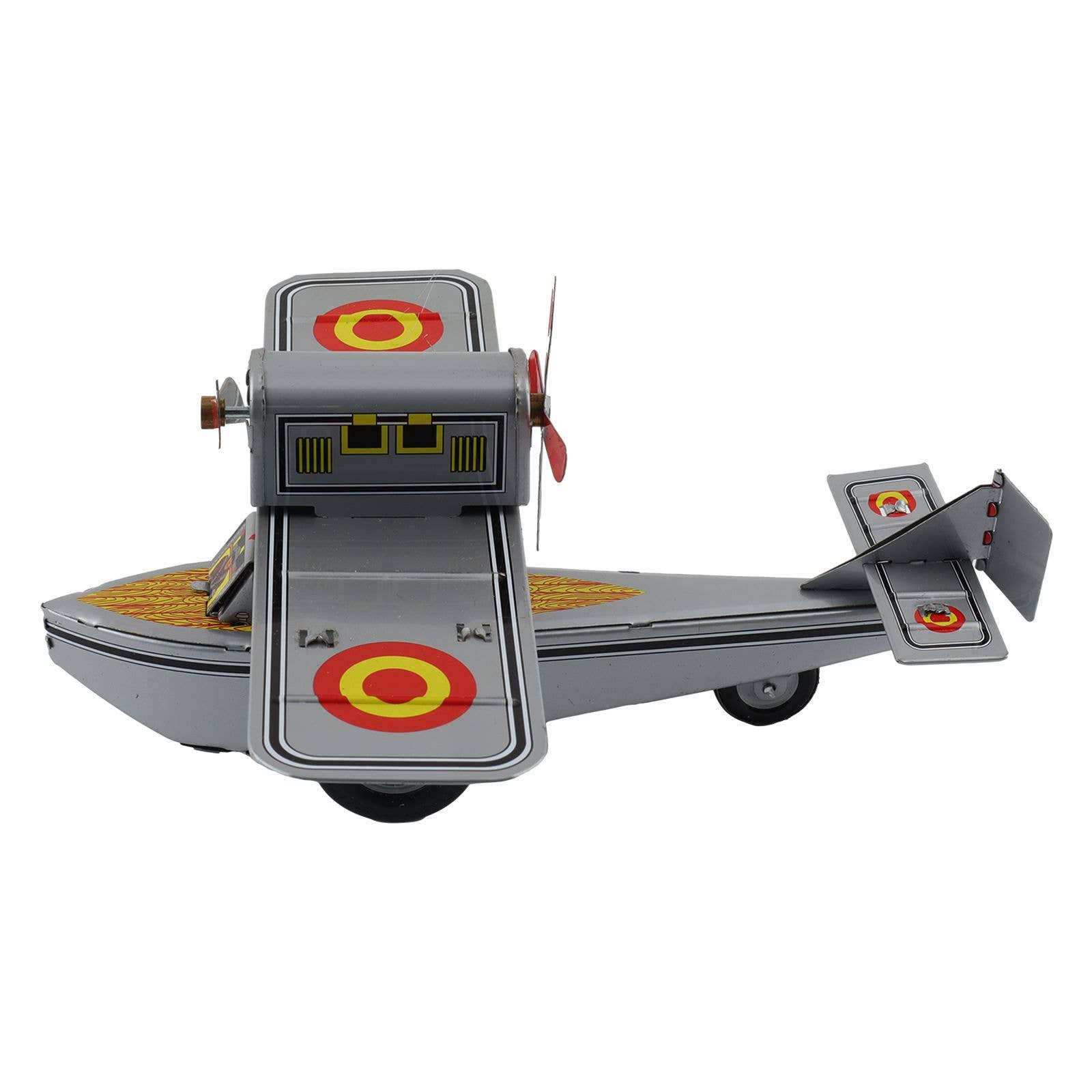 Tribal Trade GmbH - Wholesale Decorative Figurine - Tin toy airplane with double propeller tin airplane1