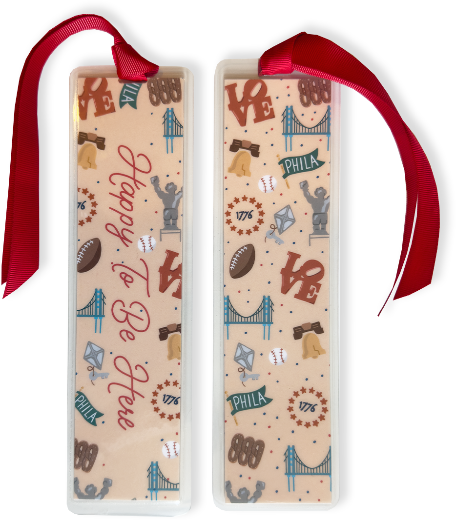 Parcel Island - Vendita all'ingrosso Segnalibro - Felice di essere qui – Segnalibro icona di Filadelfia0