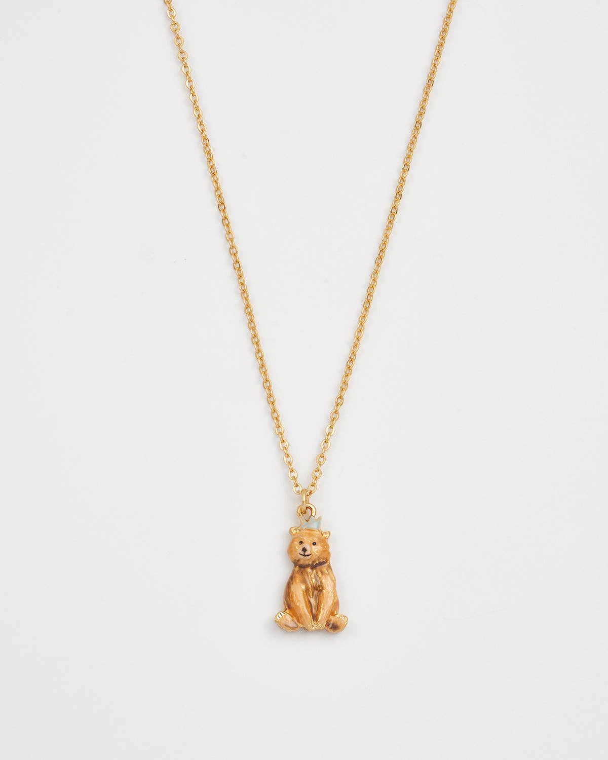 Fable England – wholesale Pendant/charm necklace – Party Bear Gold Chain Necklace