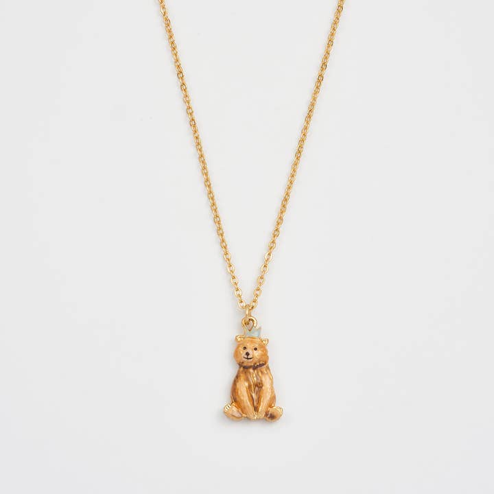 Fable England – wholesale Pendant/charm necklace – Party Bear Gold Chain Necklace0