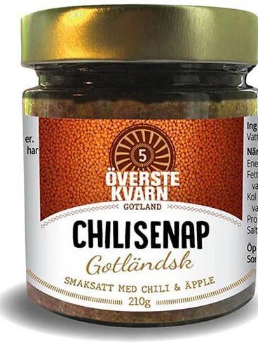 Chilimustard 210g for wholesale by Överstekvarn Chili Gotland