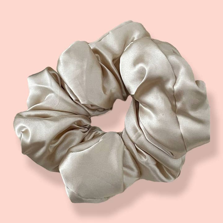 DOUBLJU - Wholesale Scrunchie - Women's - Solid Color Satin Hair Tie Pleated Scrunchie Hair Band6