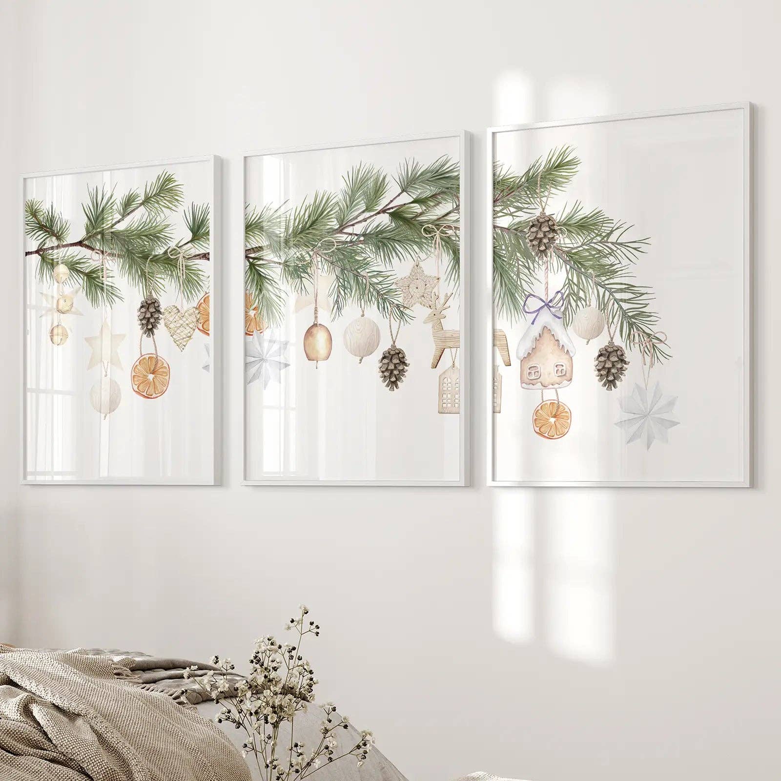 Art Lane - Wholesale Wall Art Set - Vintage Xmas Wall Art Print Trendy Winter Decor3