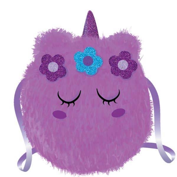 Triciclo Editores - Vendita all'ingrosso Borsa a tracolla - Bambini - Borse unicorno in peluche con glitter in colori rosa, viola, bianco e arcobaleno5