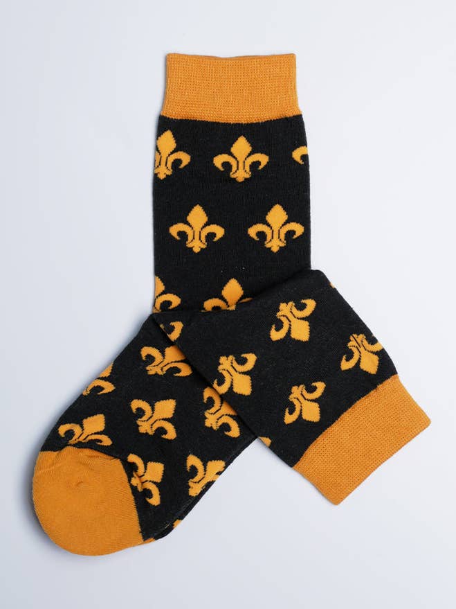 Kids Fleur De Lis Crew Socks for wholesale by Just Fun Socks