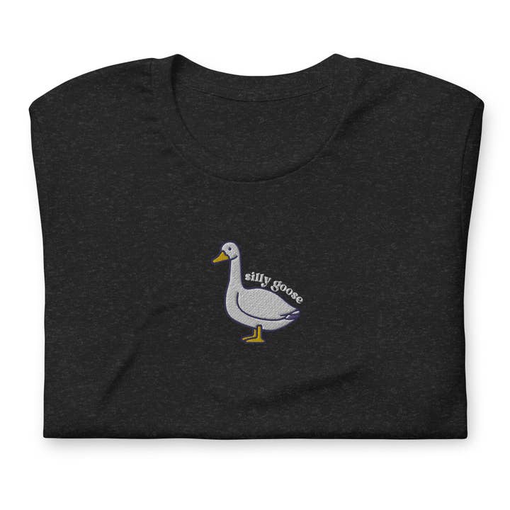 Besticktes Silly Goose T-Shirt, Besticktes Gänsehemd für den Großhandel von Rosie and Vi