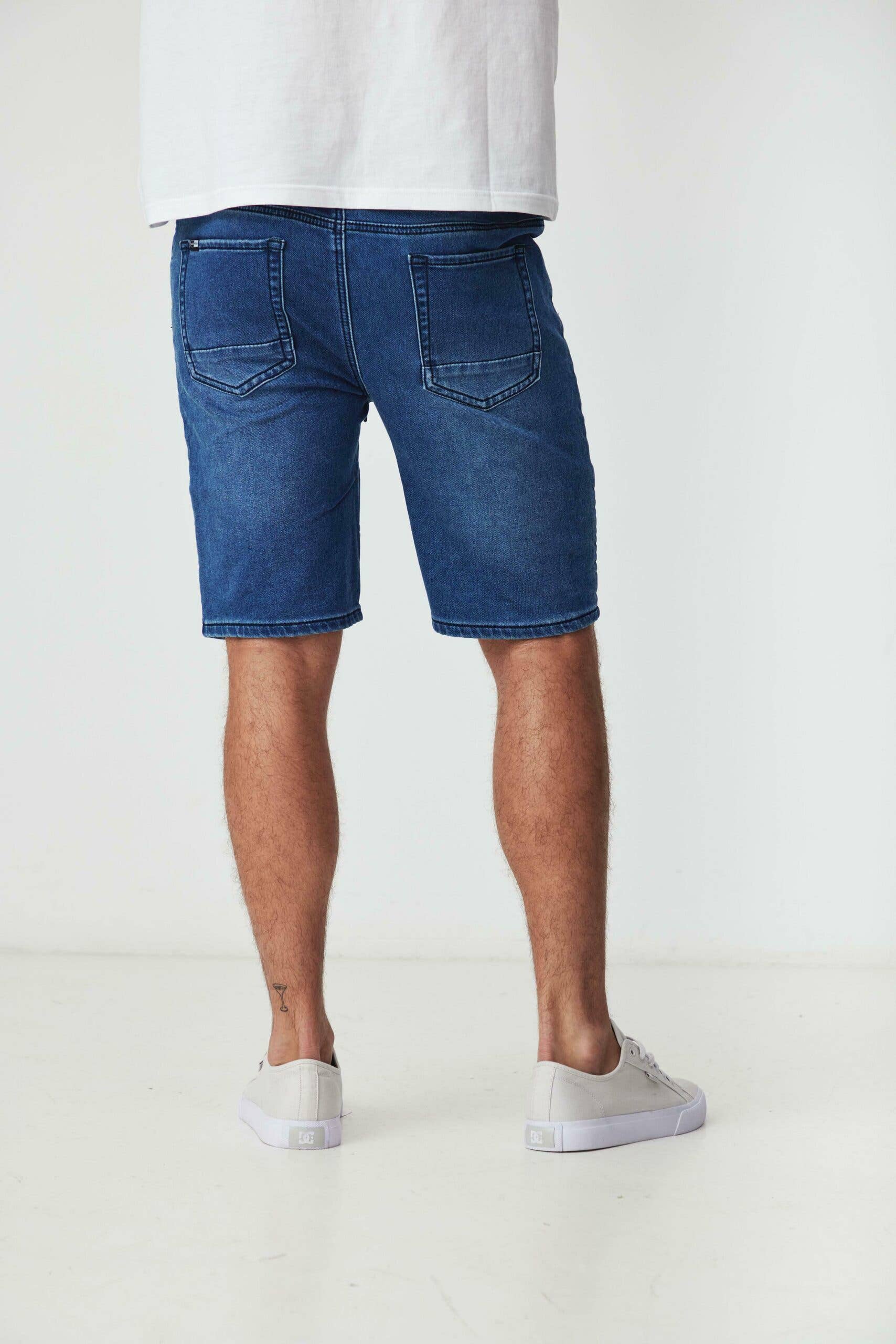 BLKWD APPAREL - Wholesale Shorts – Men's - Briggs Medium Blue Elastic Denim Short2