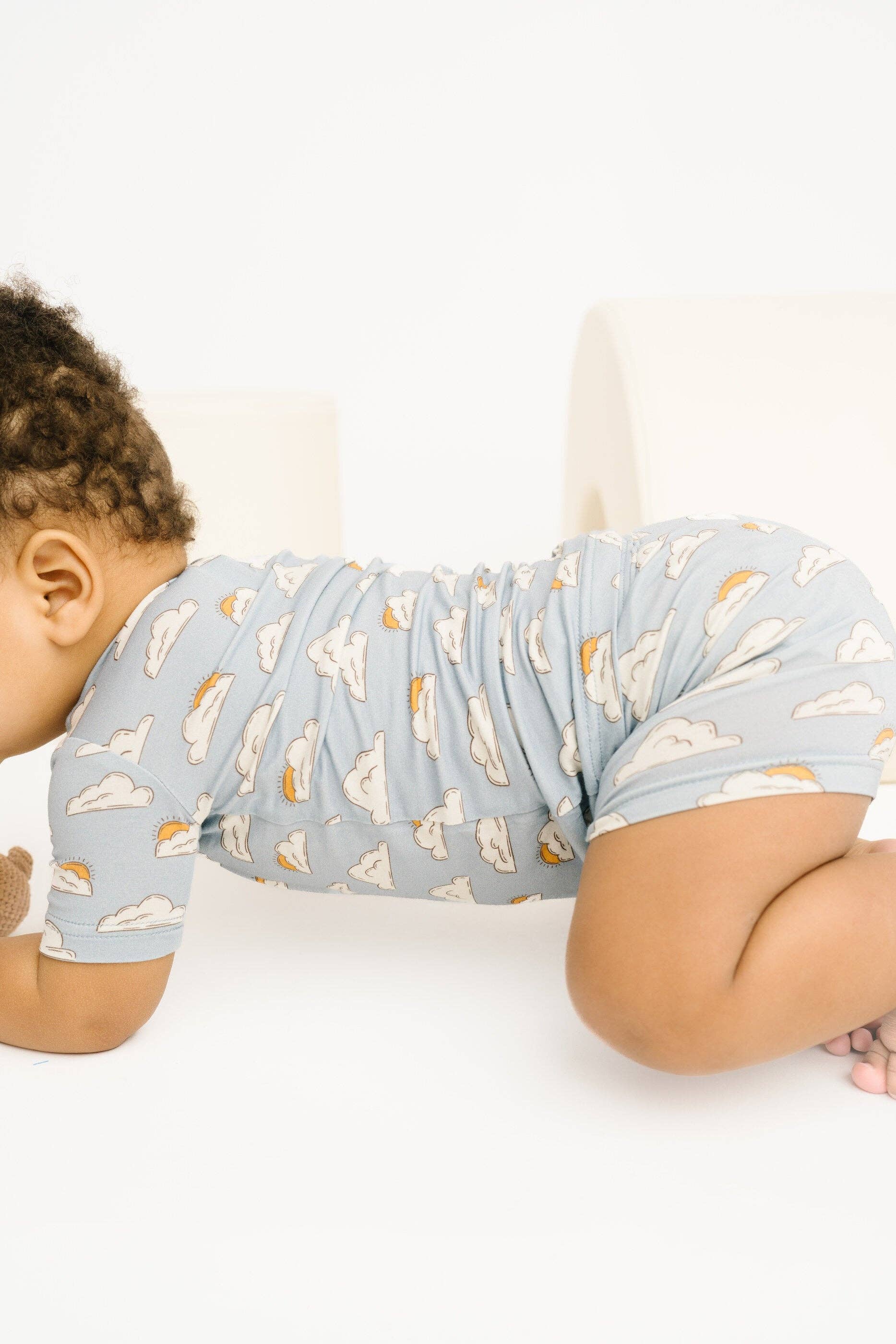 Little One Shop - Wholesale Sleepwear Set - Kids - Dreamy Skies Bamboo Shorts Set5