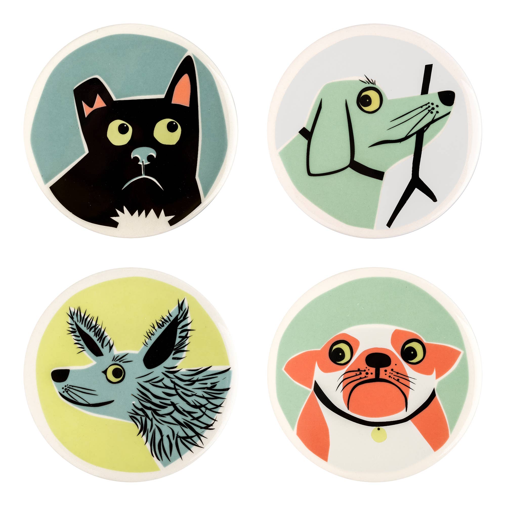 Hannah Turner Ltd - Wholesale Coasters - Handmade Ceramic Dog Coasters box set of 42