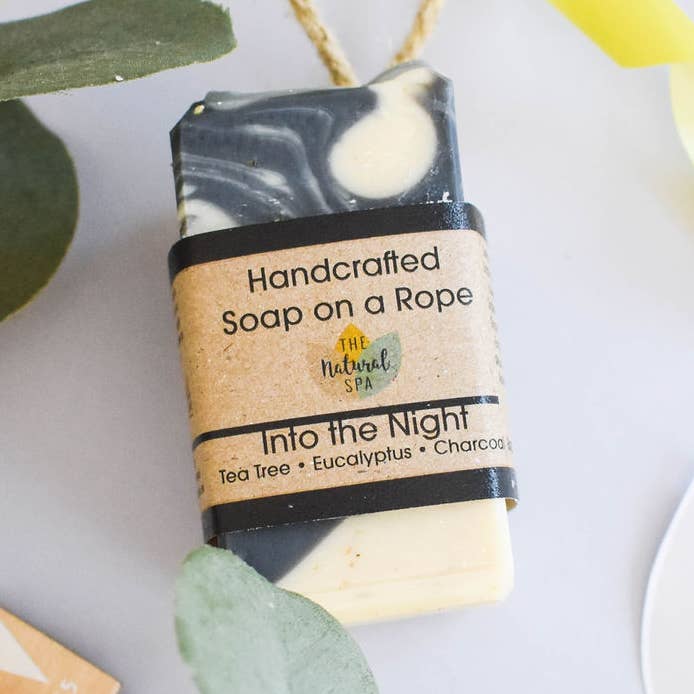 Into the Night Soap On A Rope 100g - Vegan Stocking Filler for wholesale by The Natural Spa Cosmetics