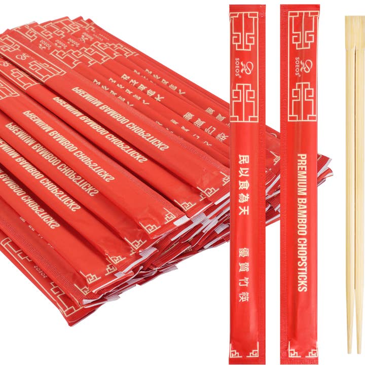 soeos – wholesale Ätpinnar – Soeos Premium Engångs Bambu ätpinnar (100 uppsättningar)