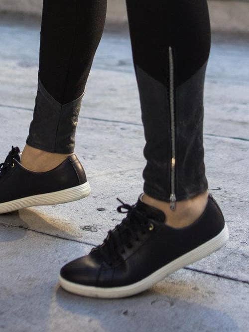 Leather Panel Leggings for wholesale by Karen Thomas