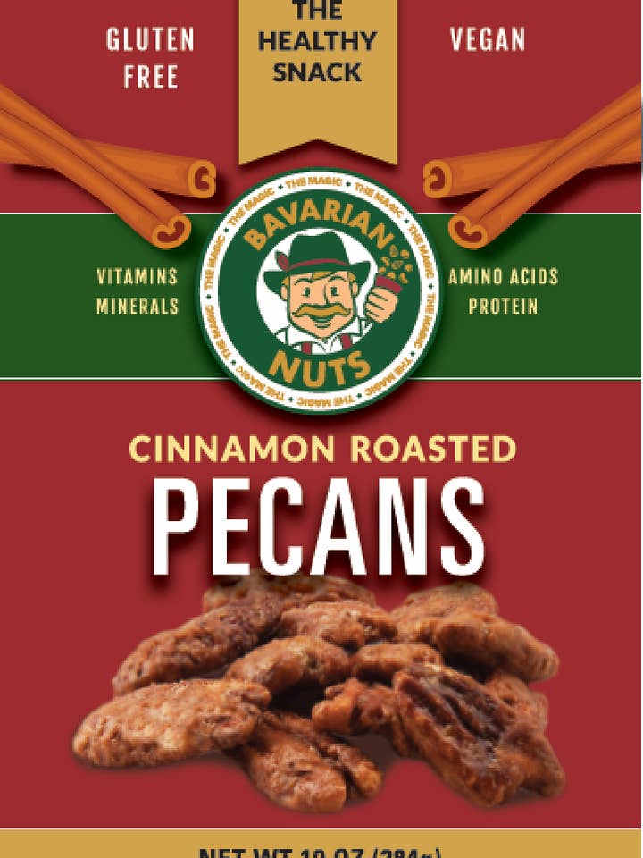 Cinnamon Roasted PECANS - 10oz. for wholesale by Magic Bavarian Nuts