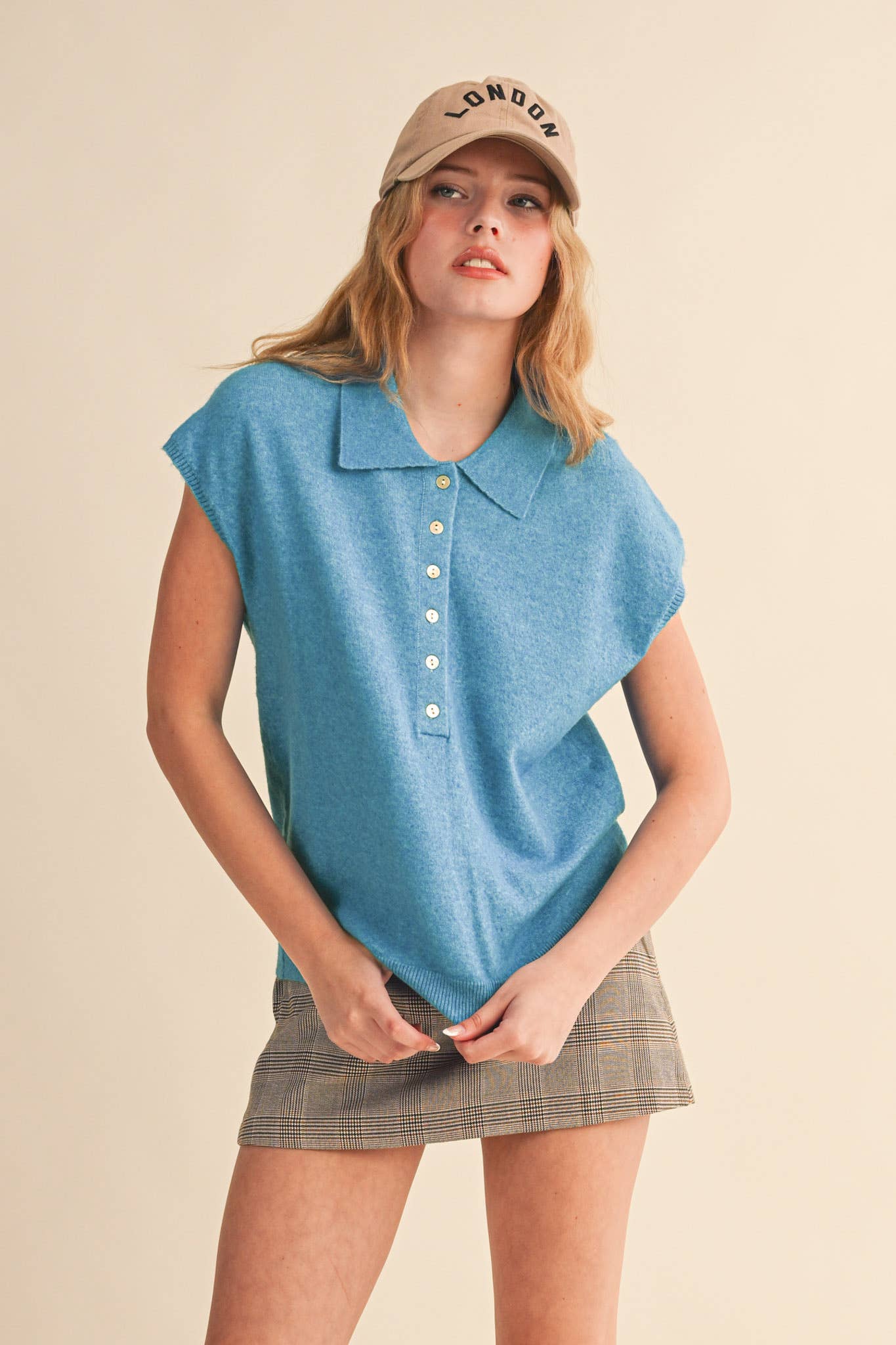 &MERCI – wholesale Tröjväst – Dam – ÄRMLÖS TRÖJA MED KRAGE MSW1123139