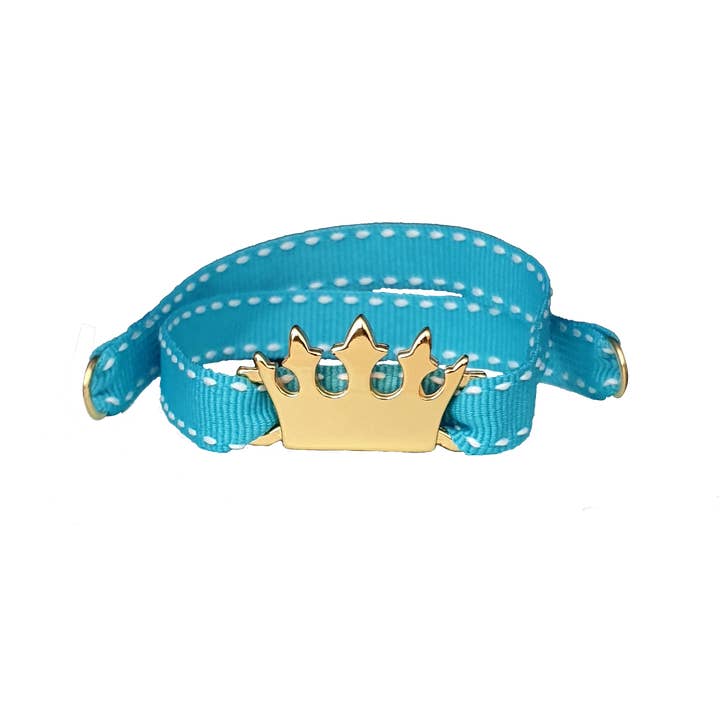 PULSEIRA TURQUESA COROA DOURADA por atacado de Smartever Srl