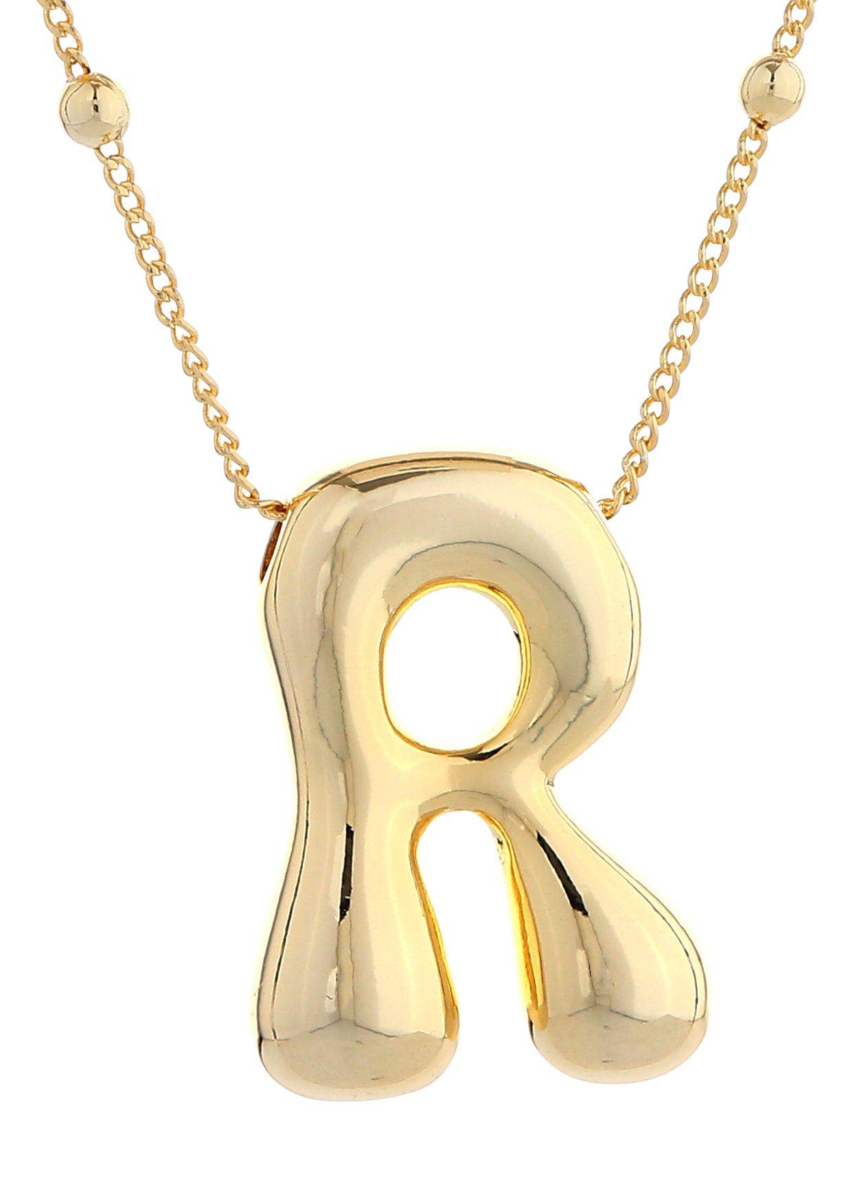 MiMi Wholesale - Wholesale Pendant/Charm Necklace - DJN330009 14K Dipped Big Bubble Letter Initial Necklace20