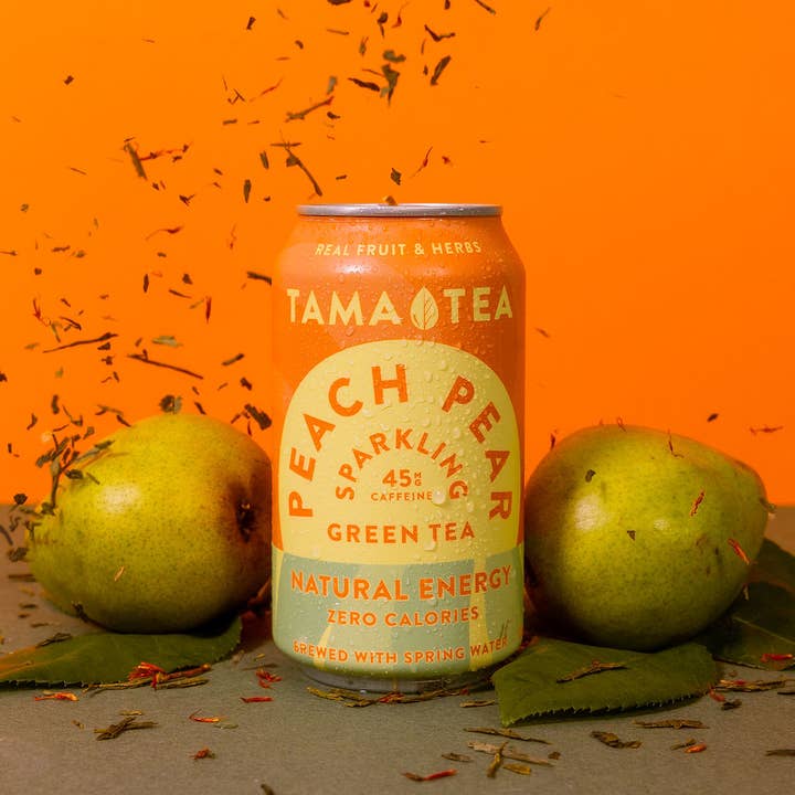 Peach Pear - Organic Sparkling Green Tea for wholesale by Tama Tea, LLC