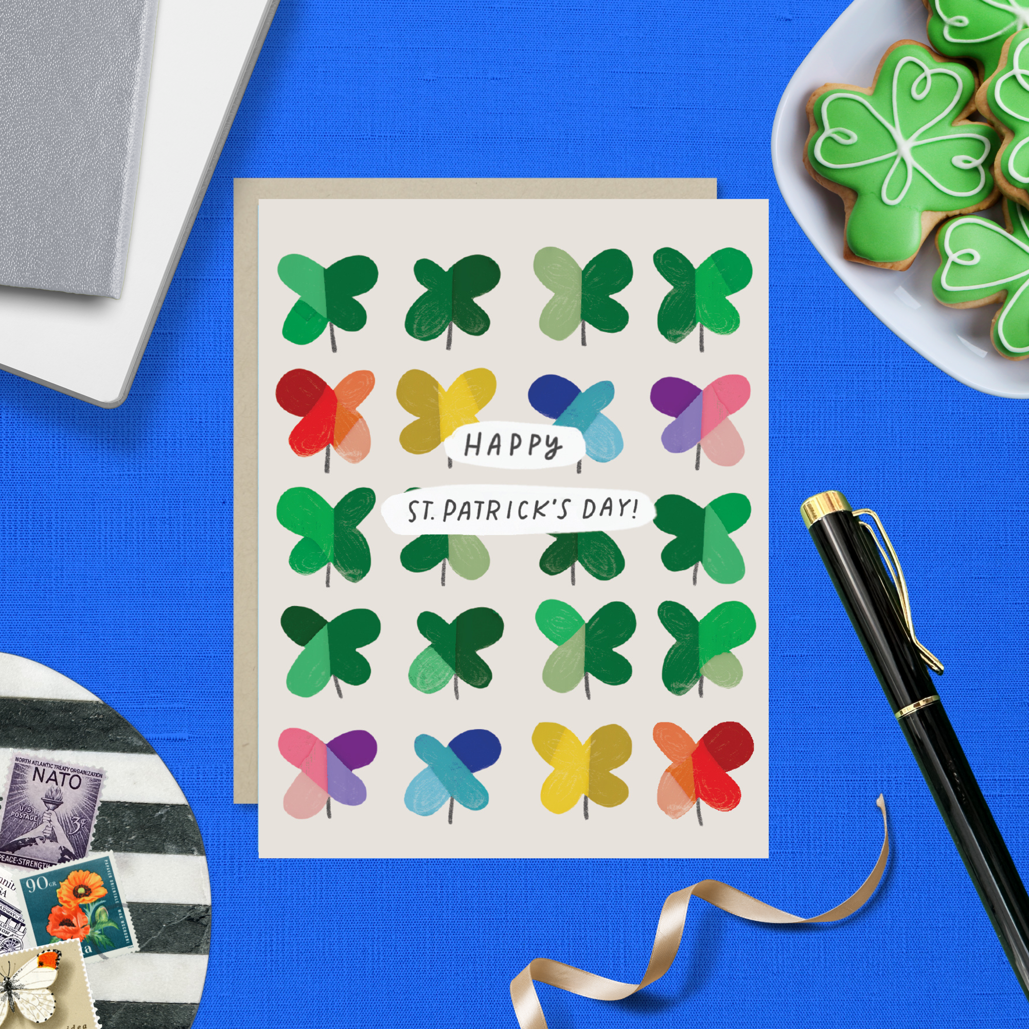 Barone and Co. – wholesale St Patricks dagskort – Måleriska Klöver Kort2