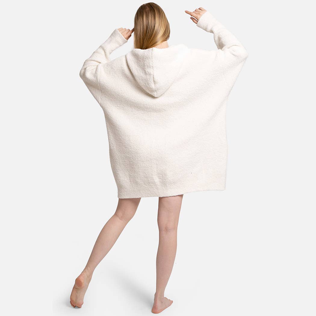 Fashion City - Wholesale Hoodie - Women's - Hooded Happy Face Snuggie with Pocket12