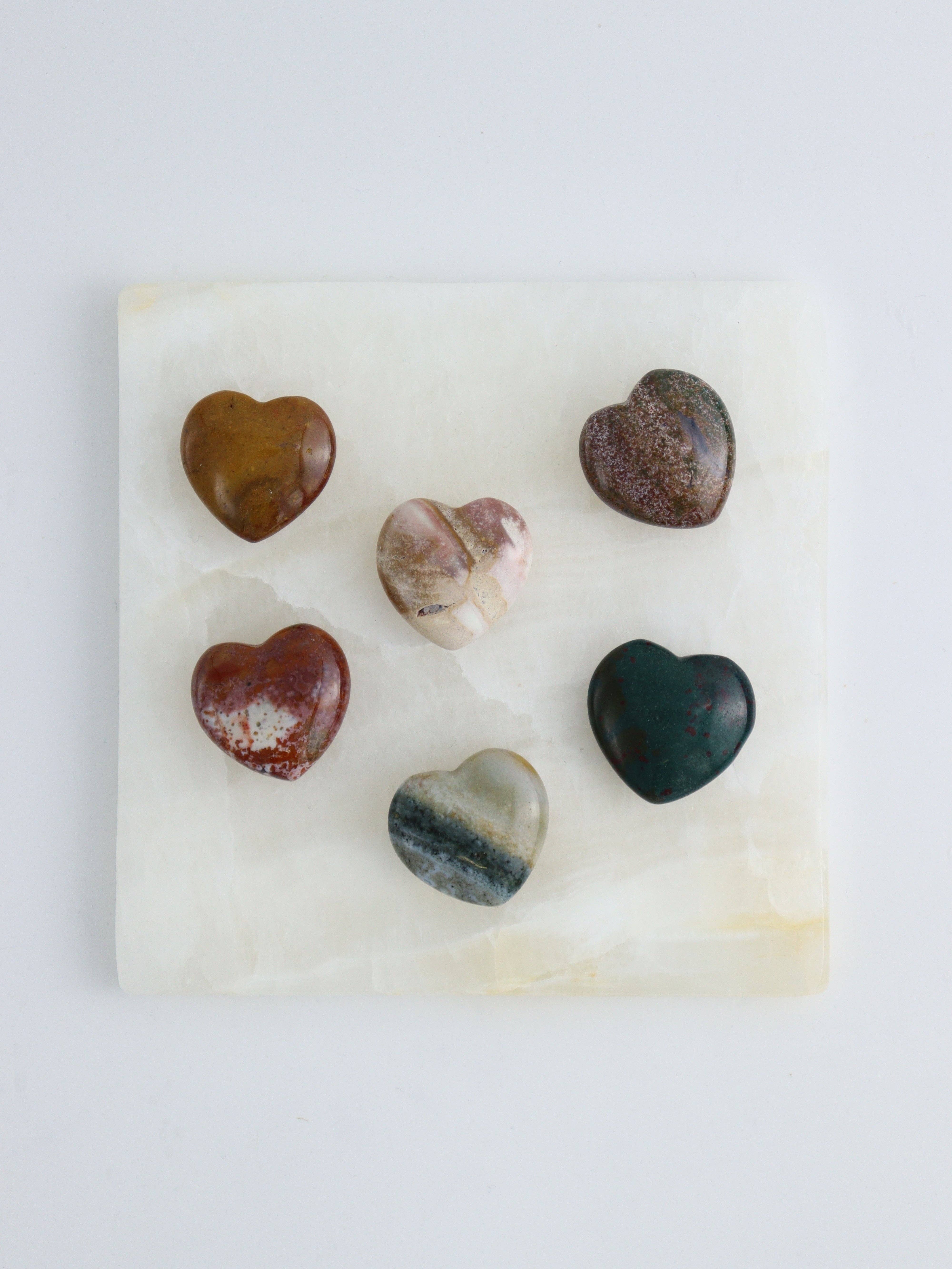 Mi Esperanza Minerals – wholesale Spiritual stone/crystal – 1/2kg Ocean Jasper Hearts2