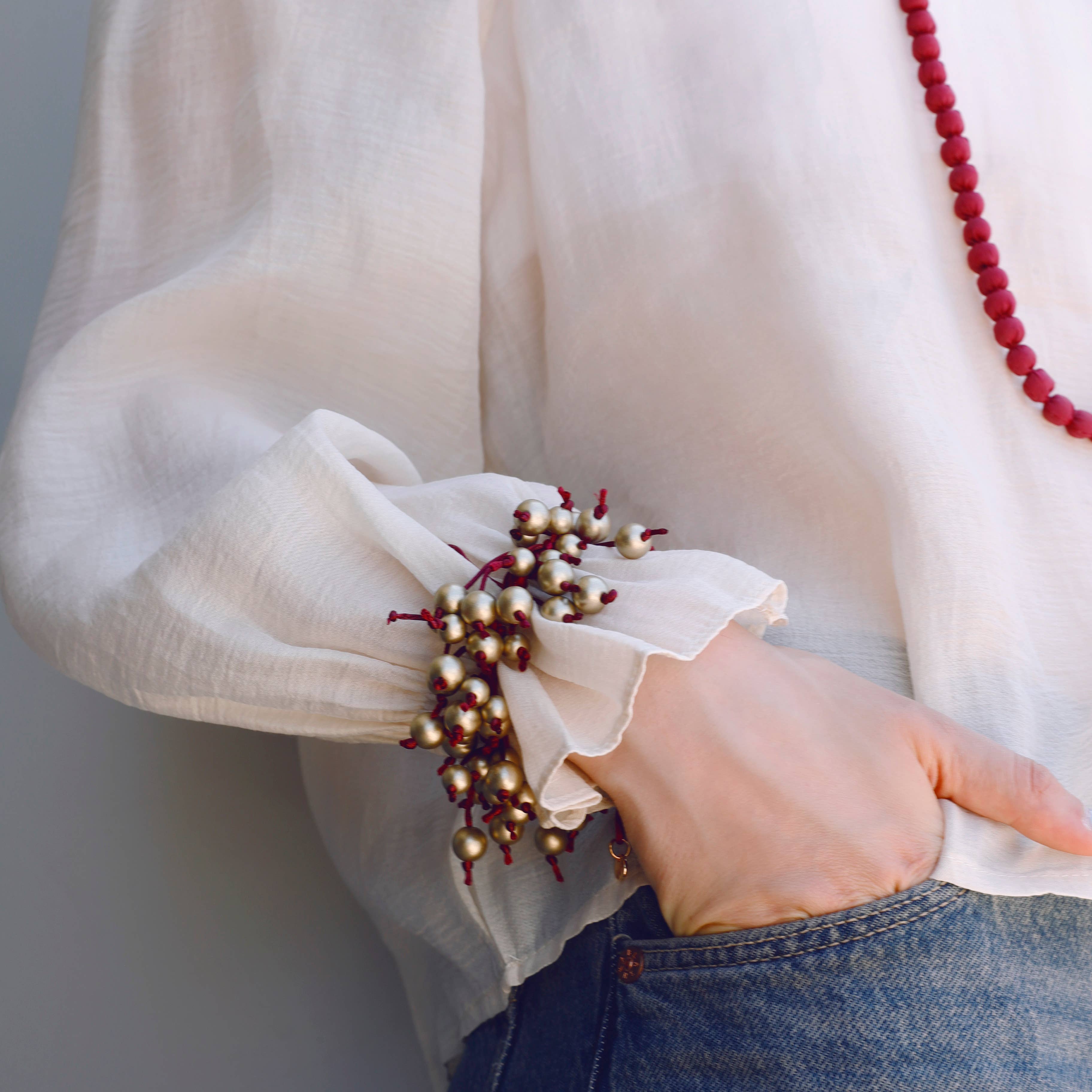 Sonata - Wholesale Beaded Bracelet - Fringe Bead Bracelet Metal Finish6