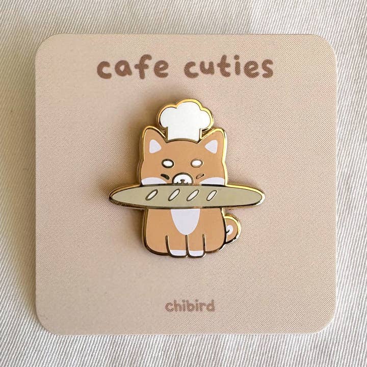 Épingle Émaillée Shiba Baguette pour la vente par Chibird