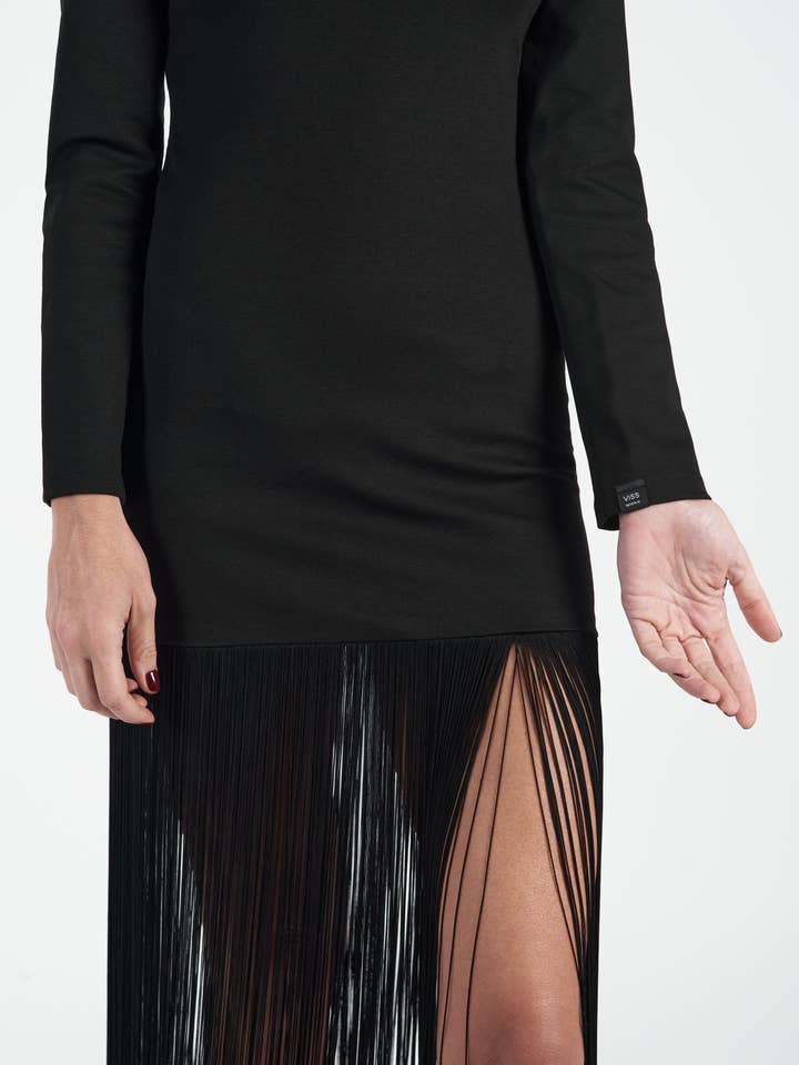 VISS Madrid - Vendita all'ingrosso Vestito - Donna - Abito lungo con frange6