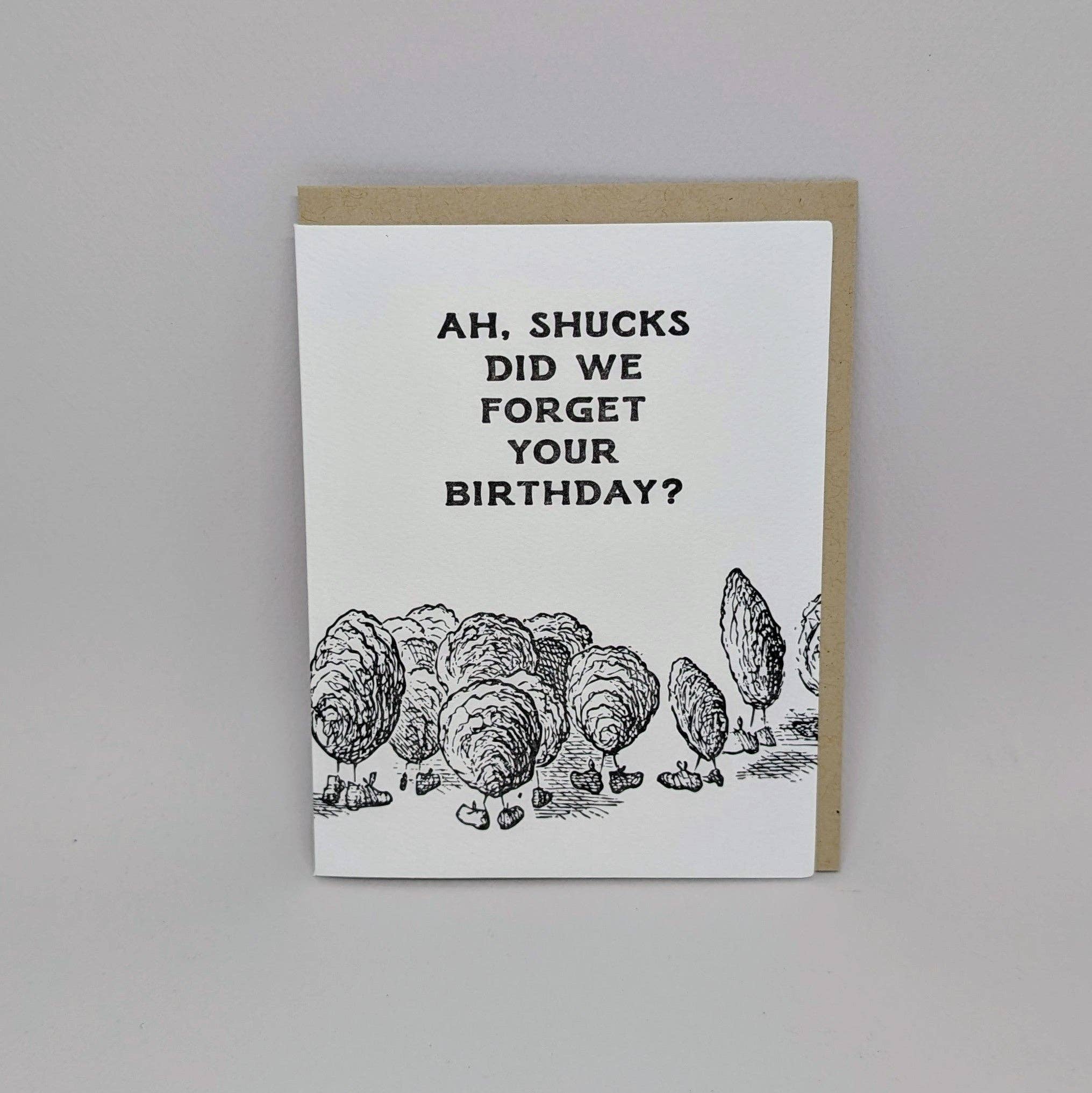 Big Wheel Press - Wholesale Birthday Card - Ah, Shucks - Birthday0