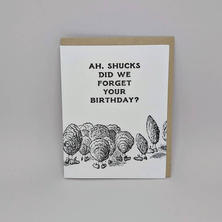 Big Wheel Press - Wholesale Birthday Card - Ah, Shucks - Birthday