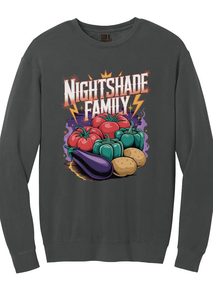 Camisola de Design Gráfico de Legumes da Família das Solanáceas por atacado de Soil Comforts