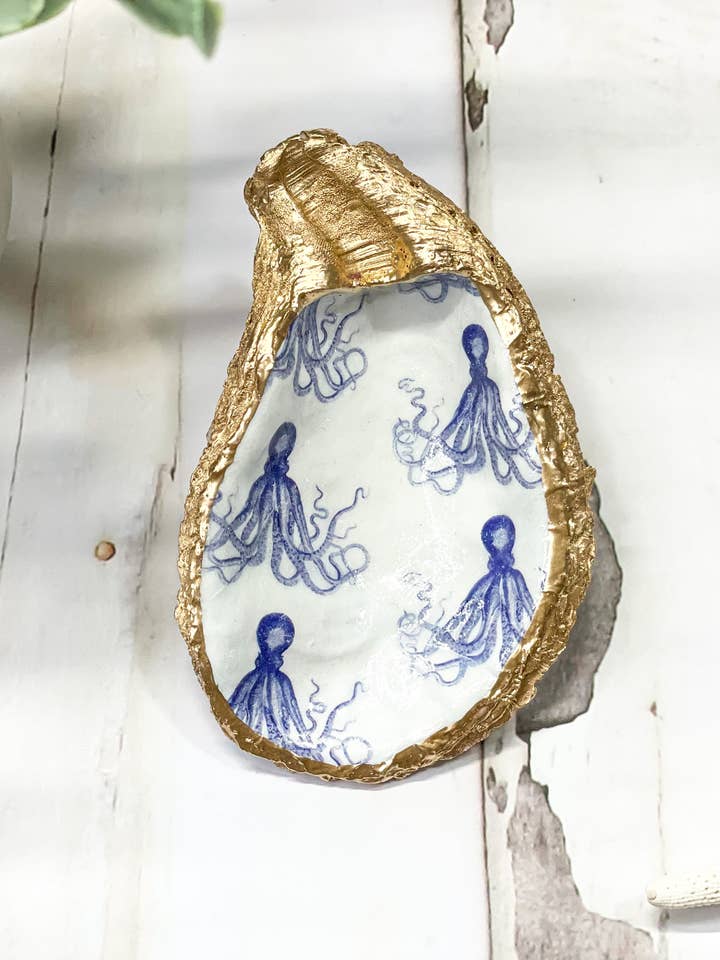 Multi Octopus Oyster Trinket Dish for wholesale by Alison Brooke Designs