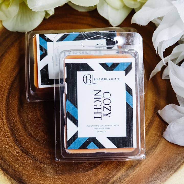 Cozy Night Coconut Wax Melt for wholesale by Bel Candle & Scents
