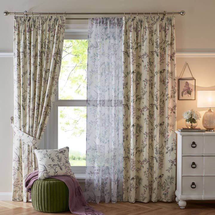 UW Home – wholesale Curtain – Jazmine Voile Panel by Dreams & Drapes in Heather