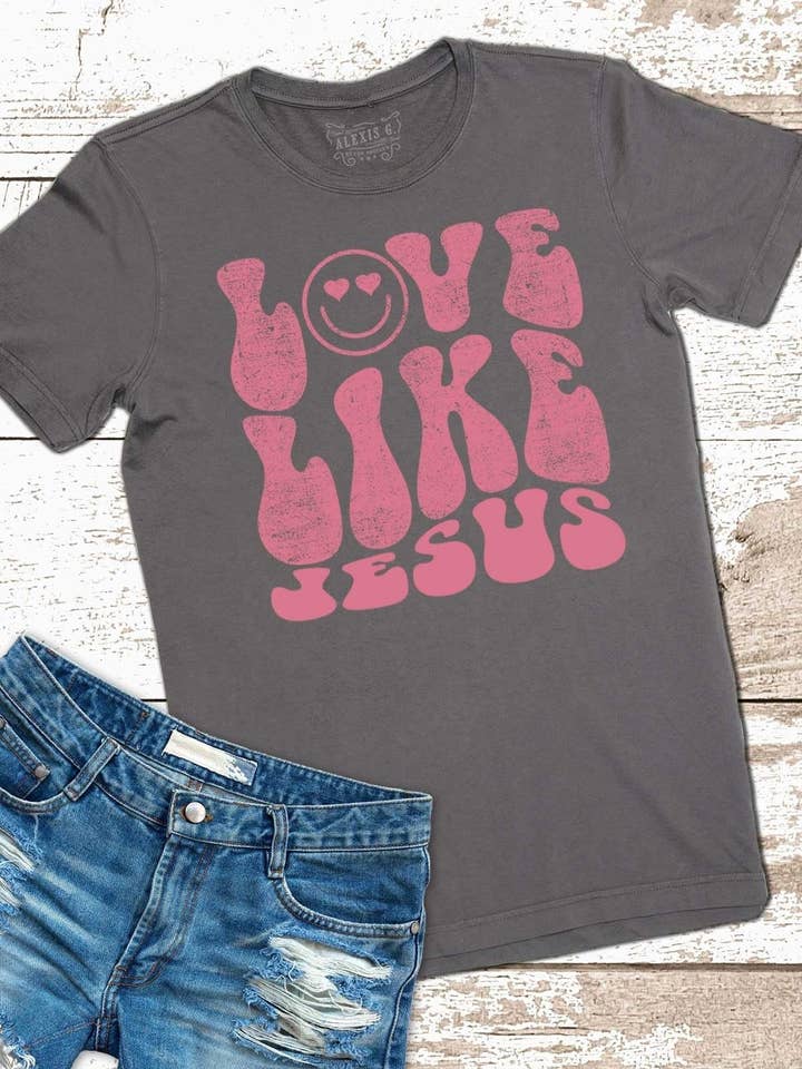 Love Like Jesus Graphic Tee, Religious Shirt, Kindness Shirt for wholesale by SewCalUSA