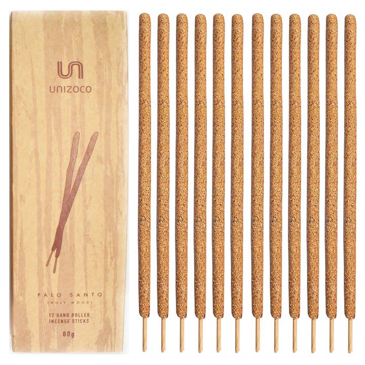 Premium Hand-Rolled Palo Santo Incense Sticks | 12 Sticks | for wholesale by UNIZOCO