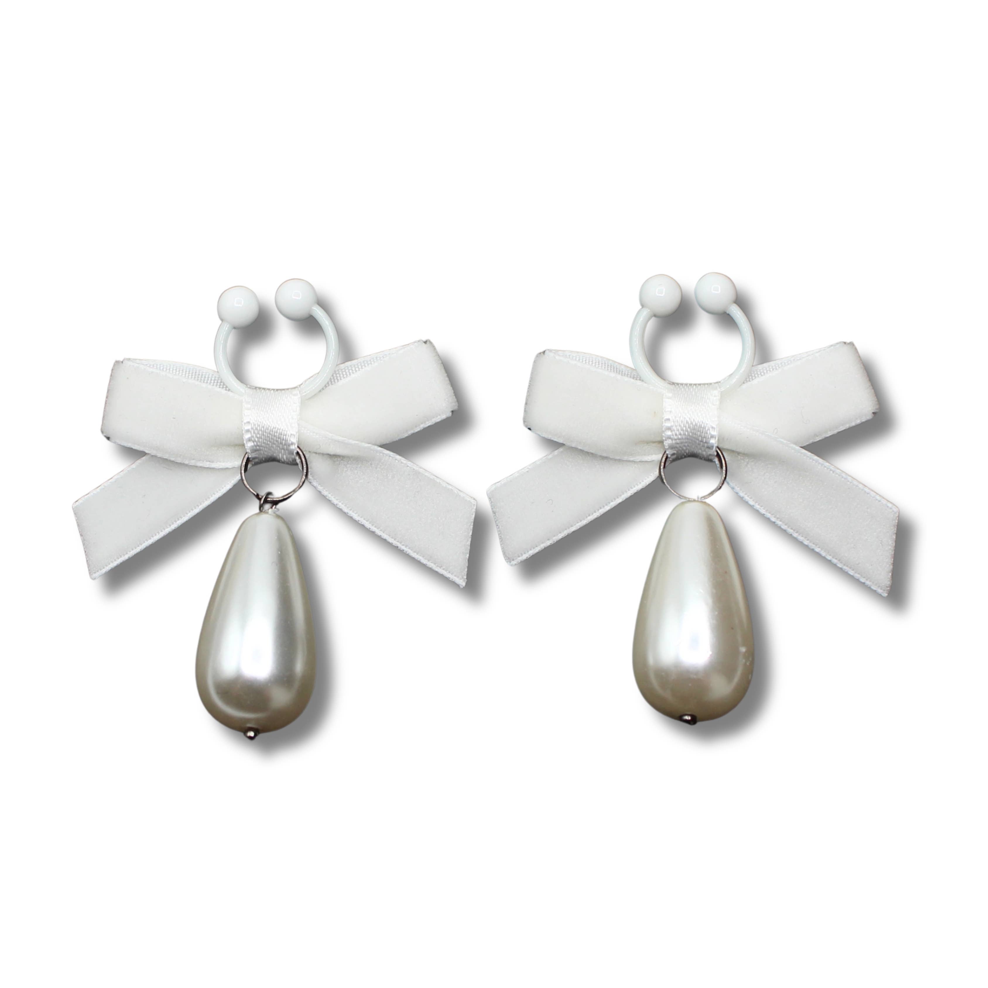 Tyes By Tara - Wholesale Sex Toy - Marie Antoinette White Niptyes | Pearl Nipple Clamps2