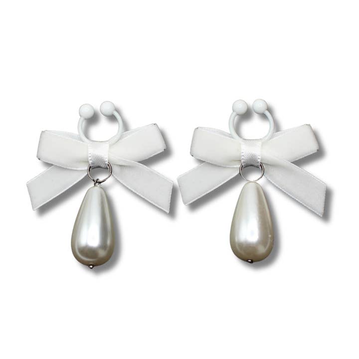 Tyes By Tara - Wholesale Sex Toy - Marie Antoinette White Niptyes | Pearl Nipple Clamps2