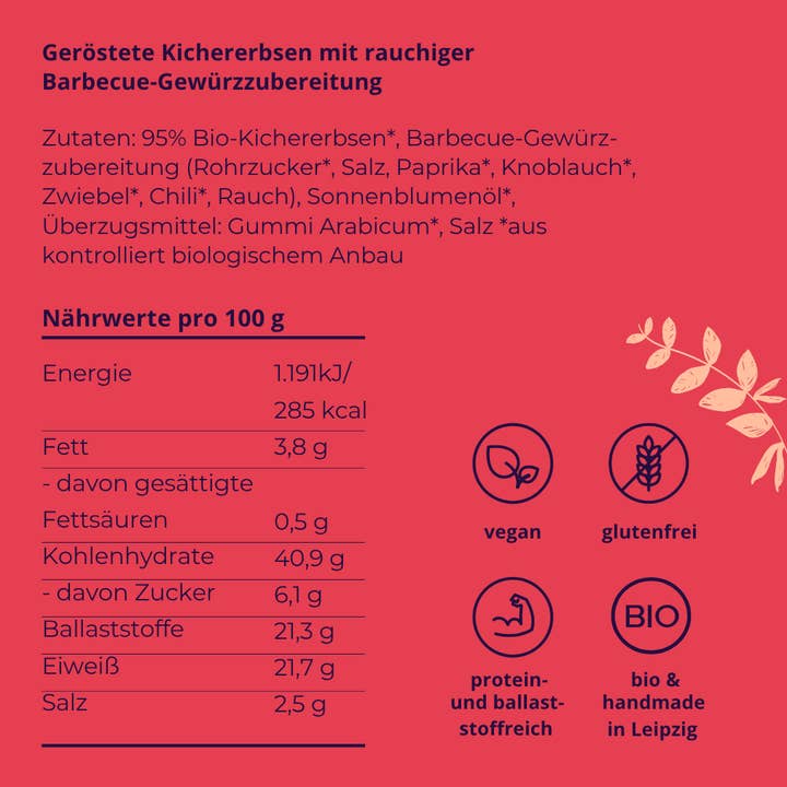 Hülsenreich - Wholesale Puffed Snack - Crunchy Chickpeas Barbecue3